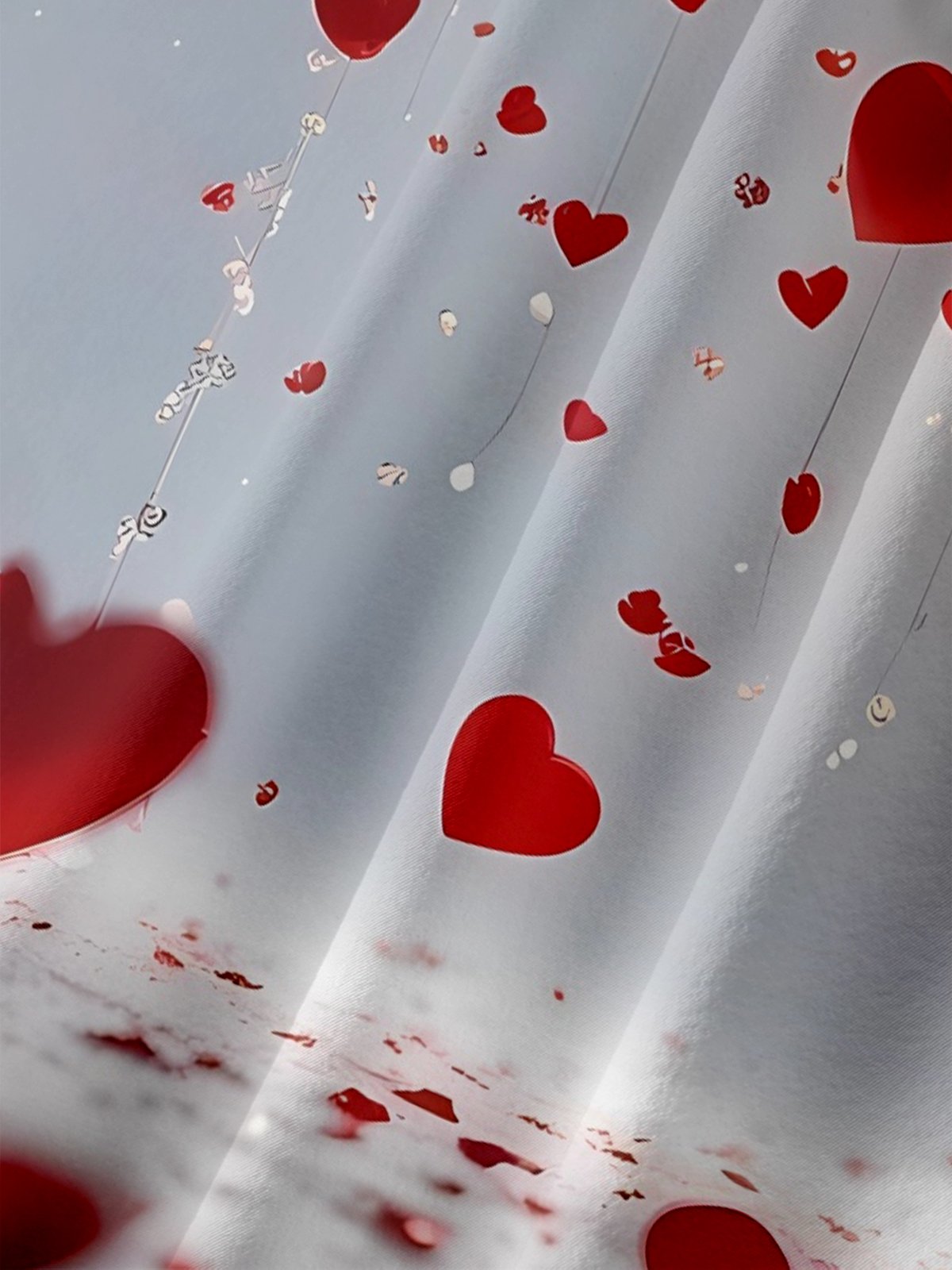 Moisture Wicking Gradient Abstract Valentine's Day Heart Chest Pocket Holiday Shirt