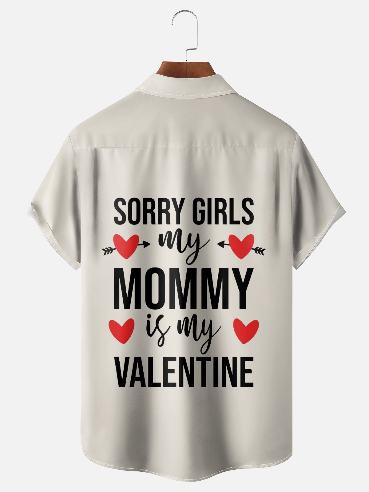 Moisture-wicking Sorry Girls My Mommy Is My Valentine Chest Pocket Casual Shirt