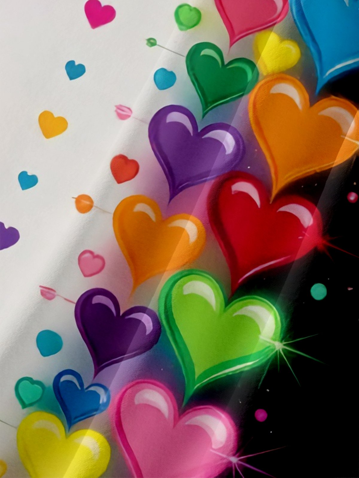 Moisture Wicking Valentine's Day Heart Chest Pocket Holiday Bowling Shirt