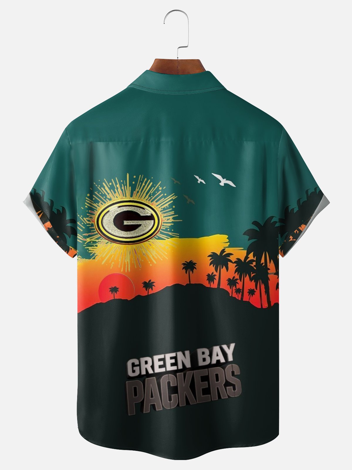 Moisture Wicking Football Green Bay Packers Chest Pocket Holiday Hawaiian Shirts