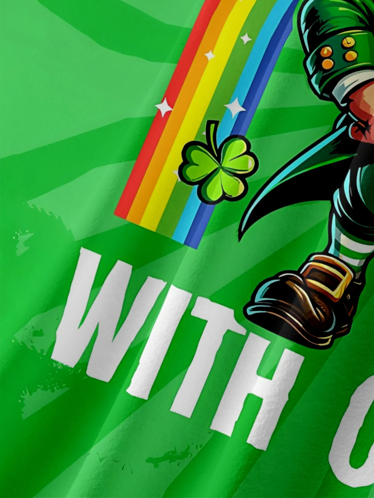 Moisture Wicking St. Patrick's Dwarf Beer Chest Pocket Holiday Hawaiian Shirt