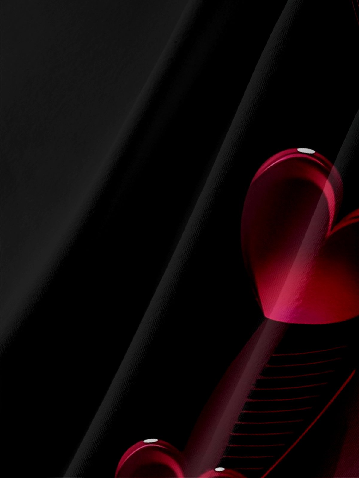 Moisture Wicking Gradient Abstract Valentine's Day Heart Chest Pocket Holiday Shirt