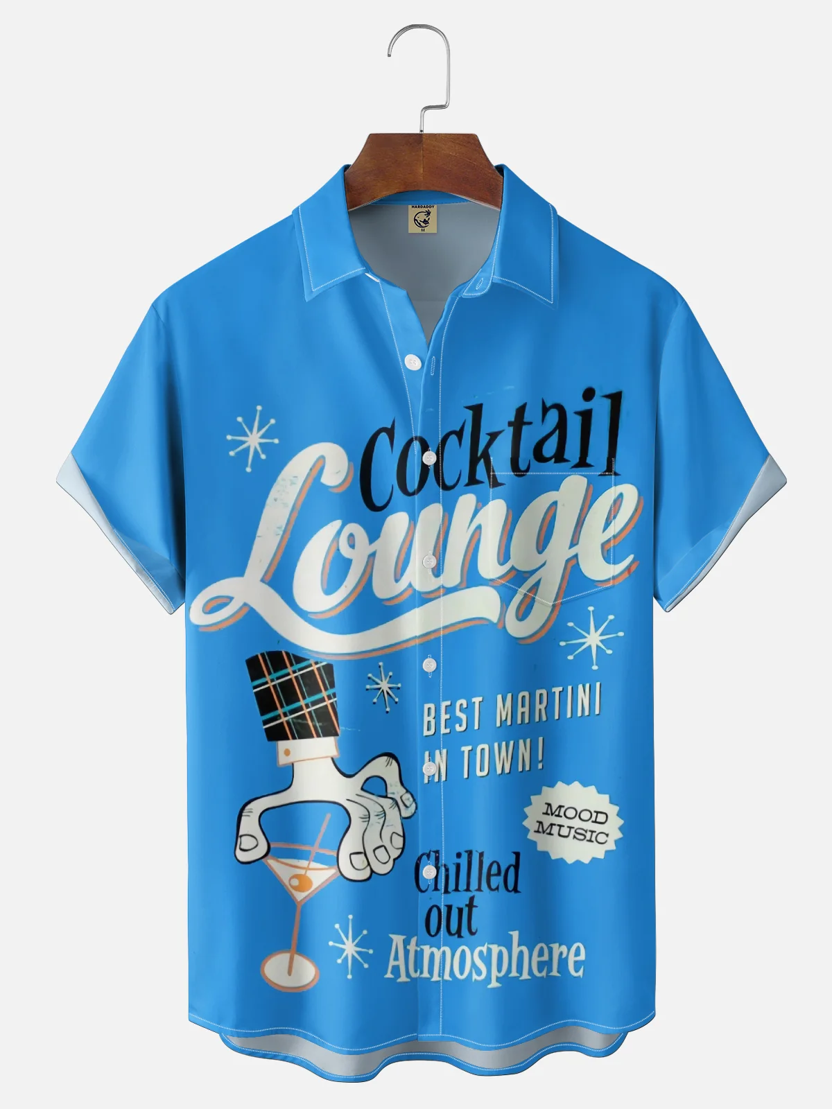 Moisture-wicking Cocktail Lounge Best Martini Chest Pocket Hawaiian Shirt