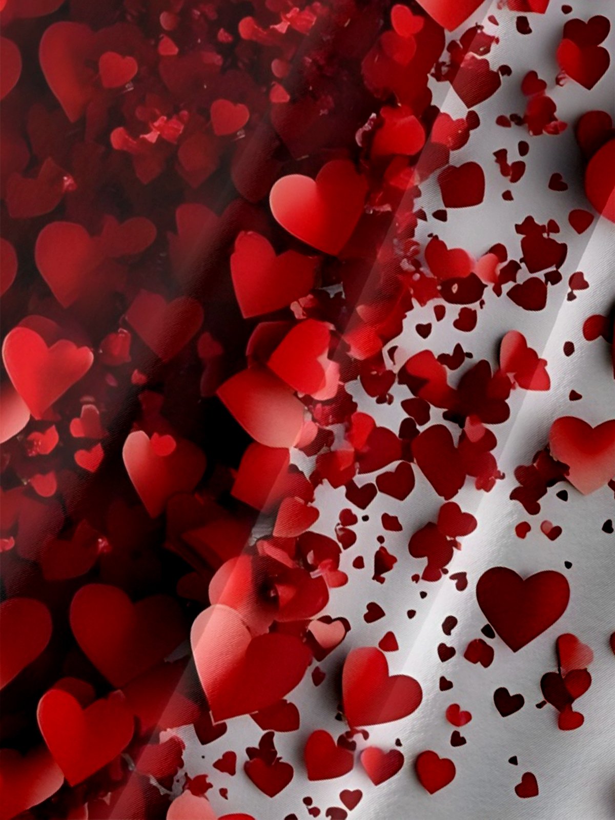 Moisture Wicking Gradient Abstract Valentine's Day Heart Chest Pocket Holiday Shirt