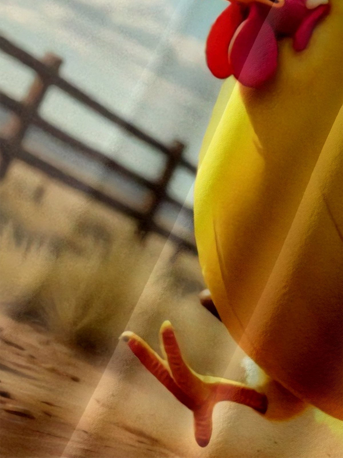 Moisture-wicking Banana Chicken Denim Funky Chest Pocket Hawaiian Shirt