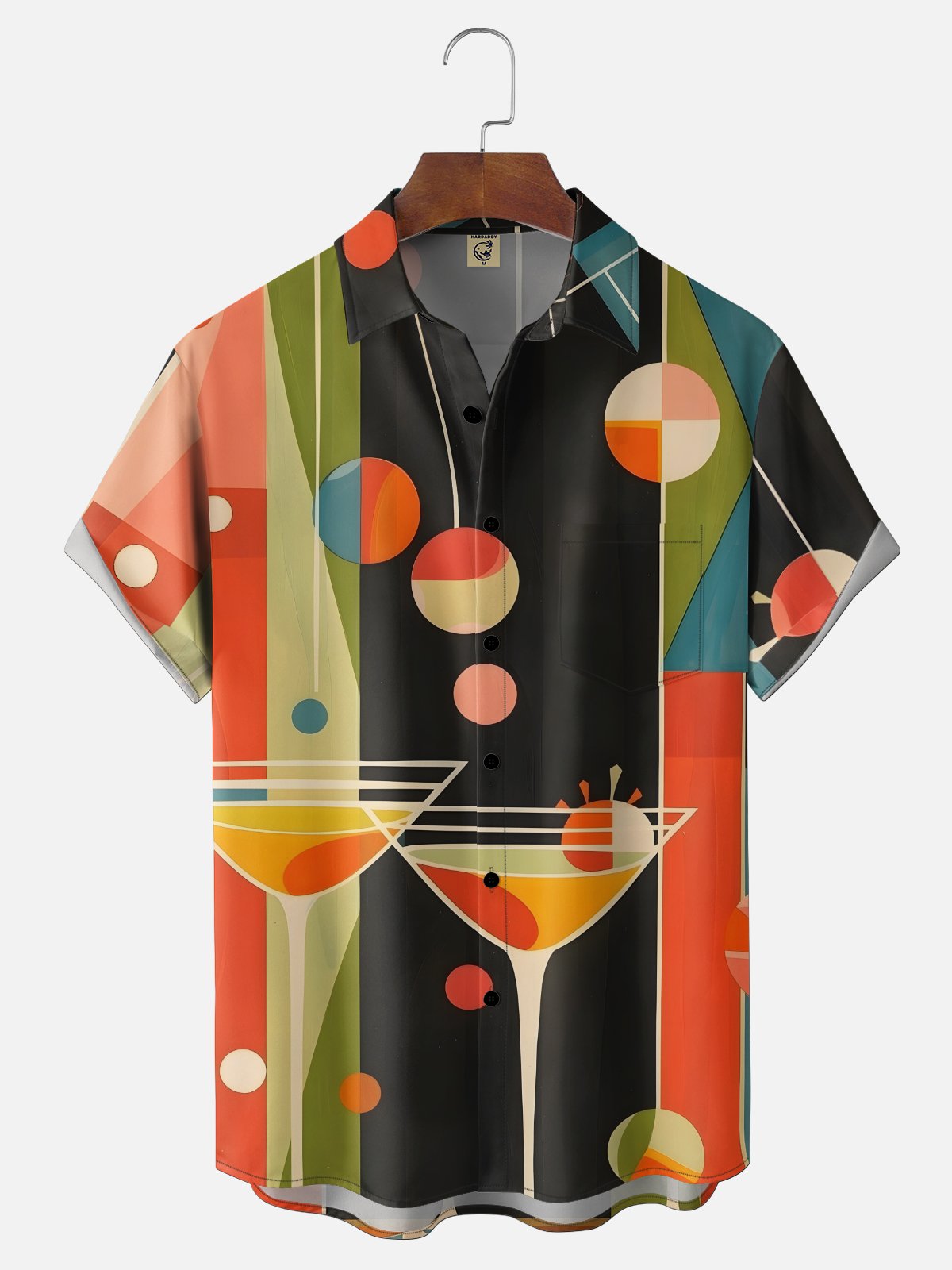 Moisture-wicking Cocktail Chest Pocket Hawaiian Shirt