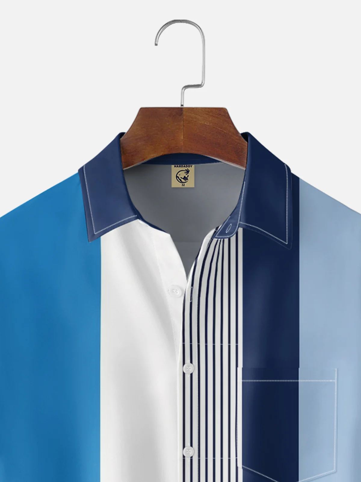 Moisture-wicking Striped Chest Pocket Casual Shirt