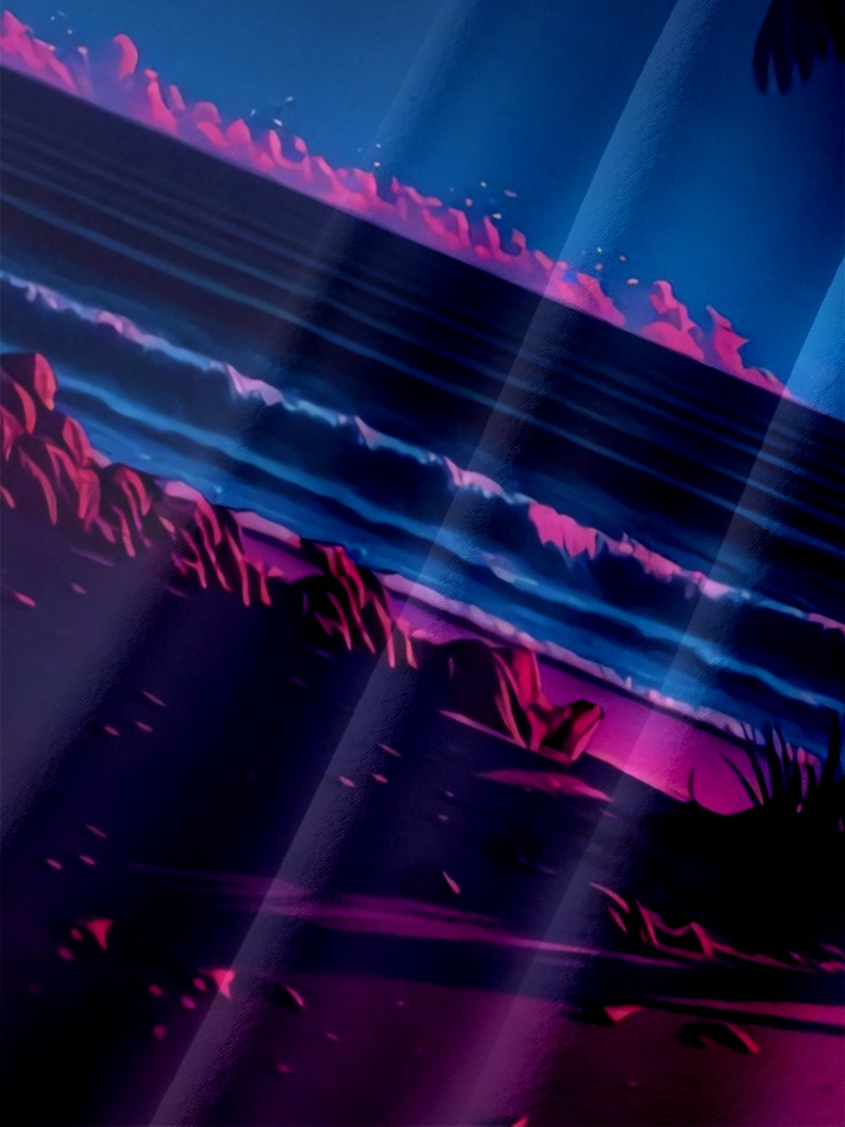 Moisture Wicking Hawaiian Beach Valentine's Day Heart Chest Pocket Holiday Hawaiian Shirt