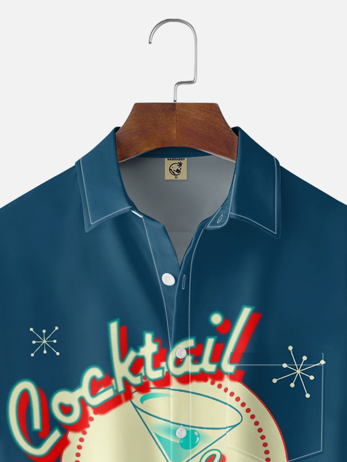 Moisture-wicking Best Martini Cocktail Lounge Chest Pocket Hawaiian Shirt