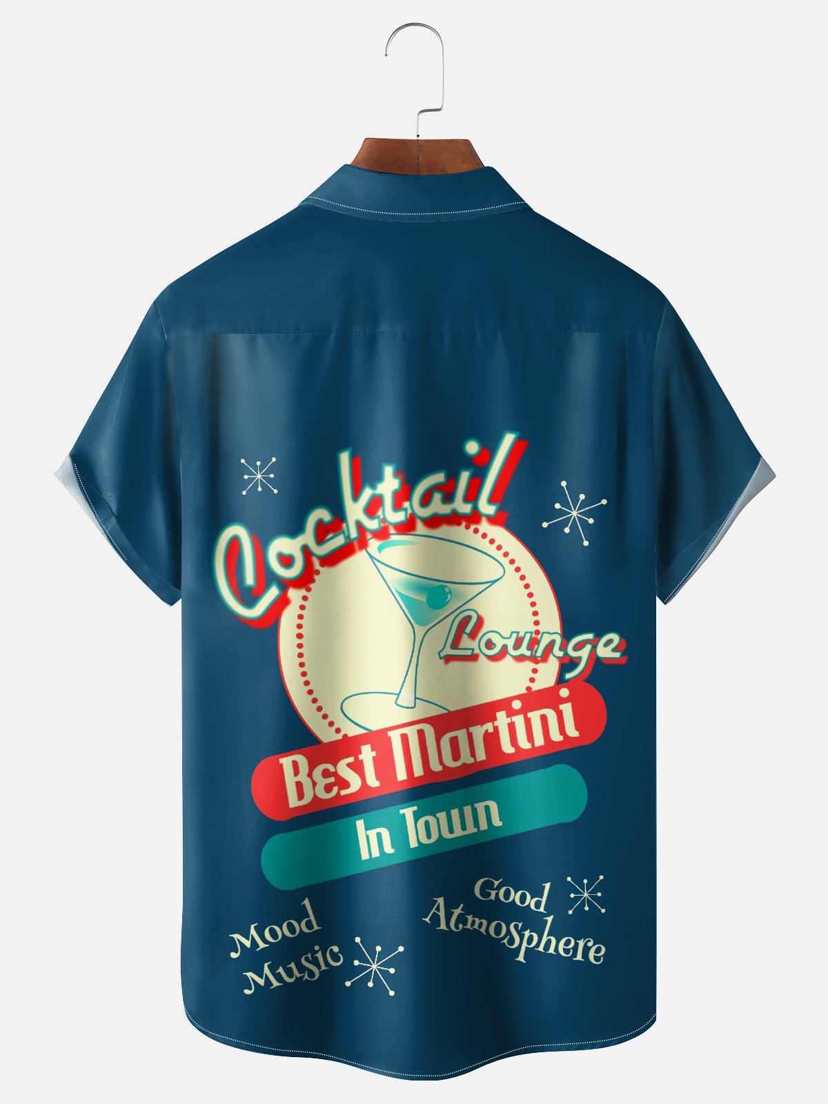 Moisture-wicking Best Martini Cocktail Lounge Chest Pocket Hawaiian Shirt