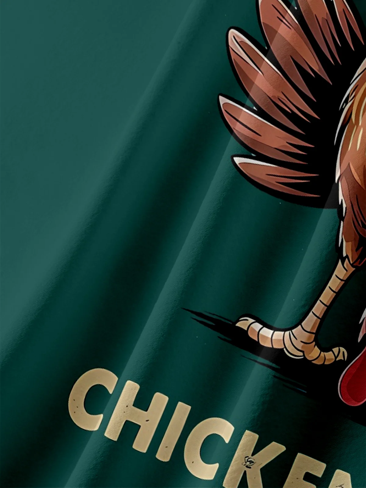 Moisture Wicking humorous And funny  Chicken Butt Chest Pocket Holiday Shirt