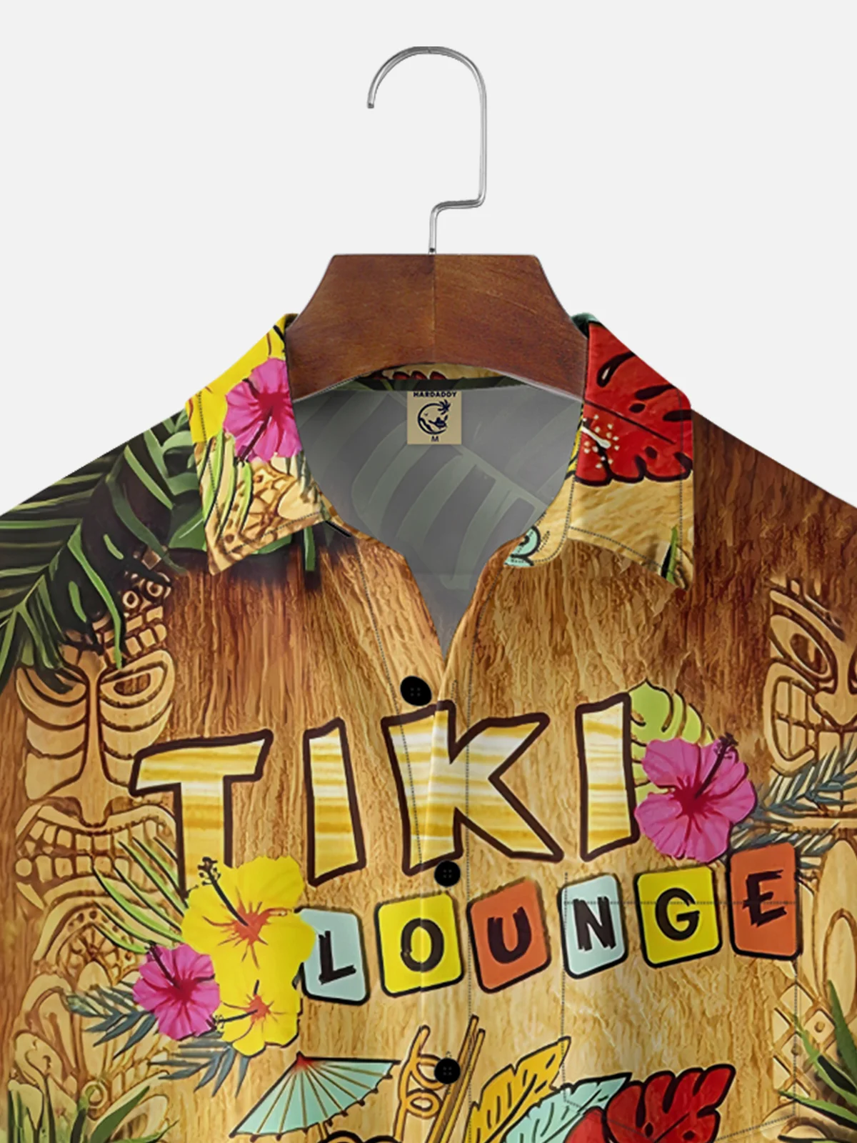 Moisture Wicking Tropical Plants And Flowers TIKI Chest Pocket Holiday Shirt