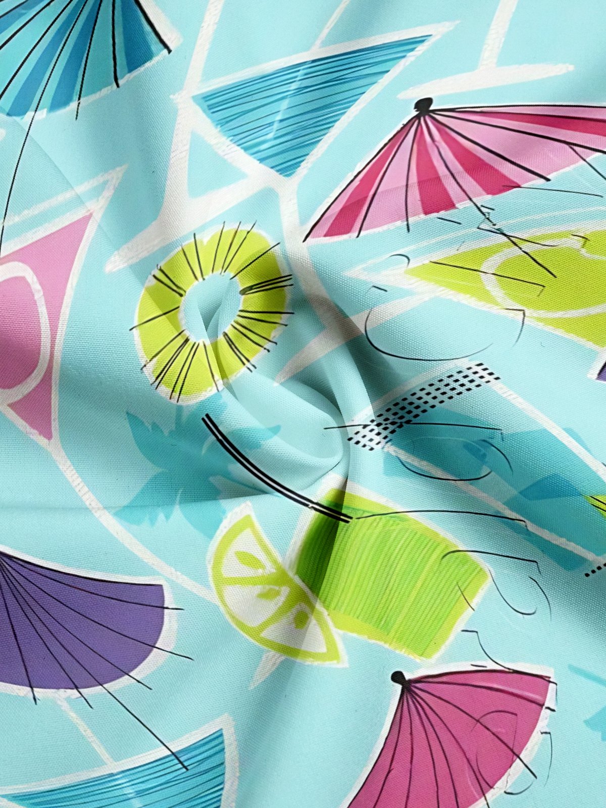 Moisture-wicking Cocktail Geomatric Aloha Shirt