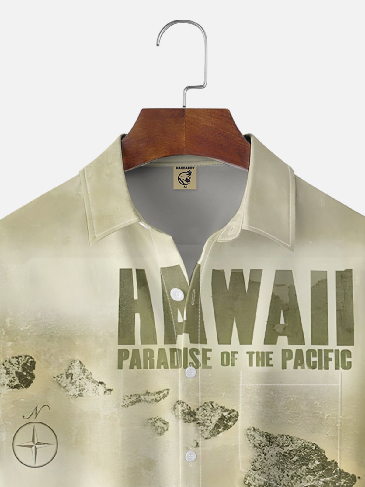 Moisture Wicking Gradient Grass Skirt Beauty Chest Pocket Holiday Shirt