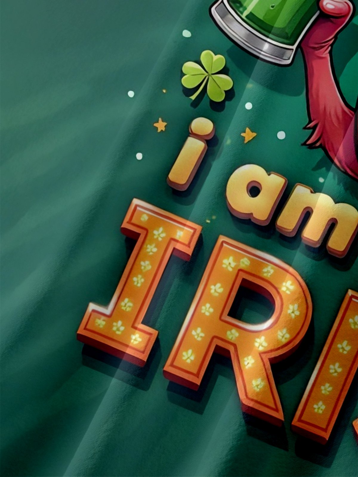 Moisture Wicking St. Patrick's Day Flamingo Beer Chest Pocket Holiday Hawaiian Shirt