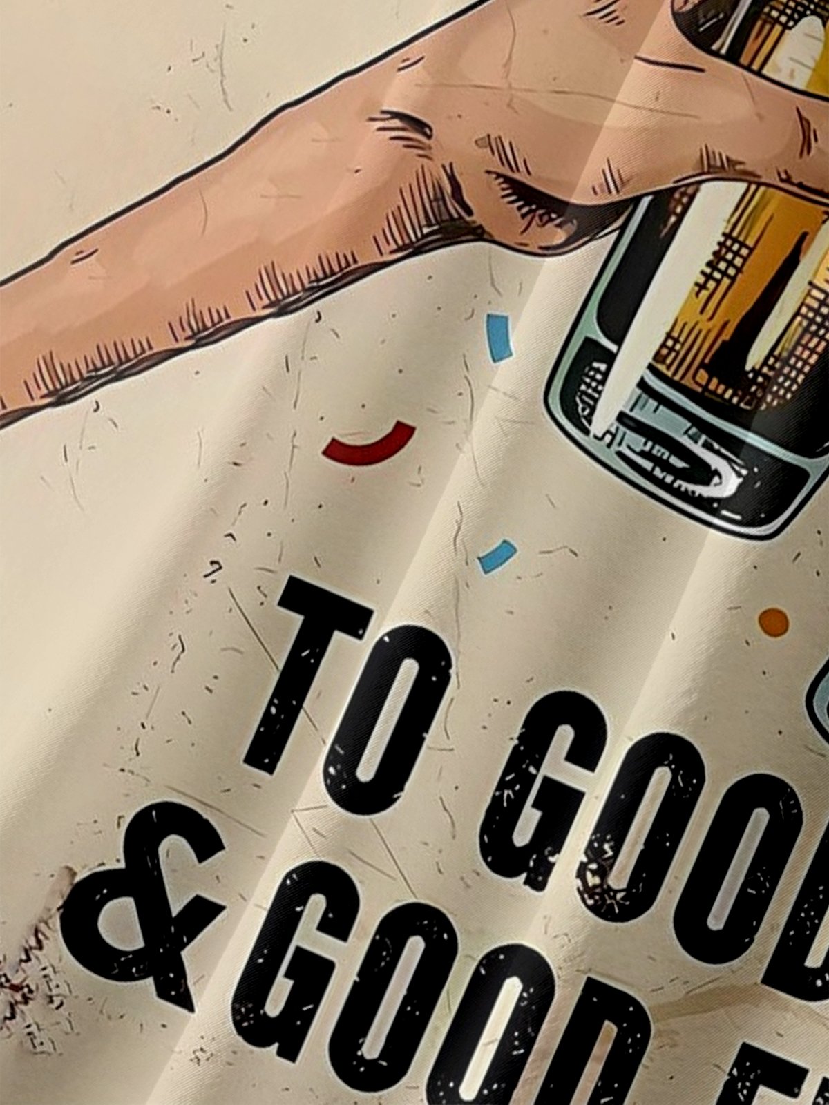 Moisture Wicking Gradient Cheers Beer Cheest Pocket Holiday Shirt