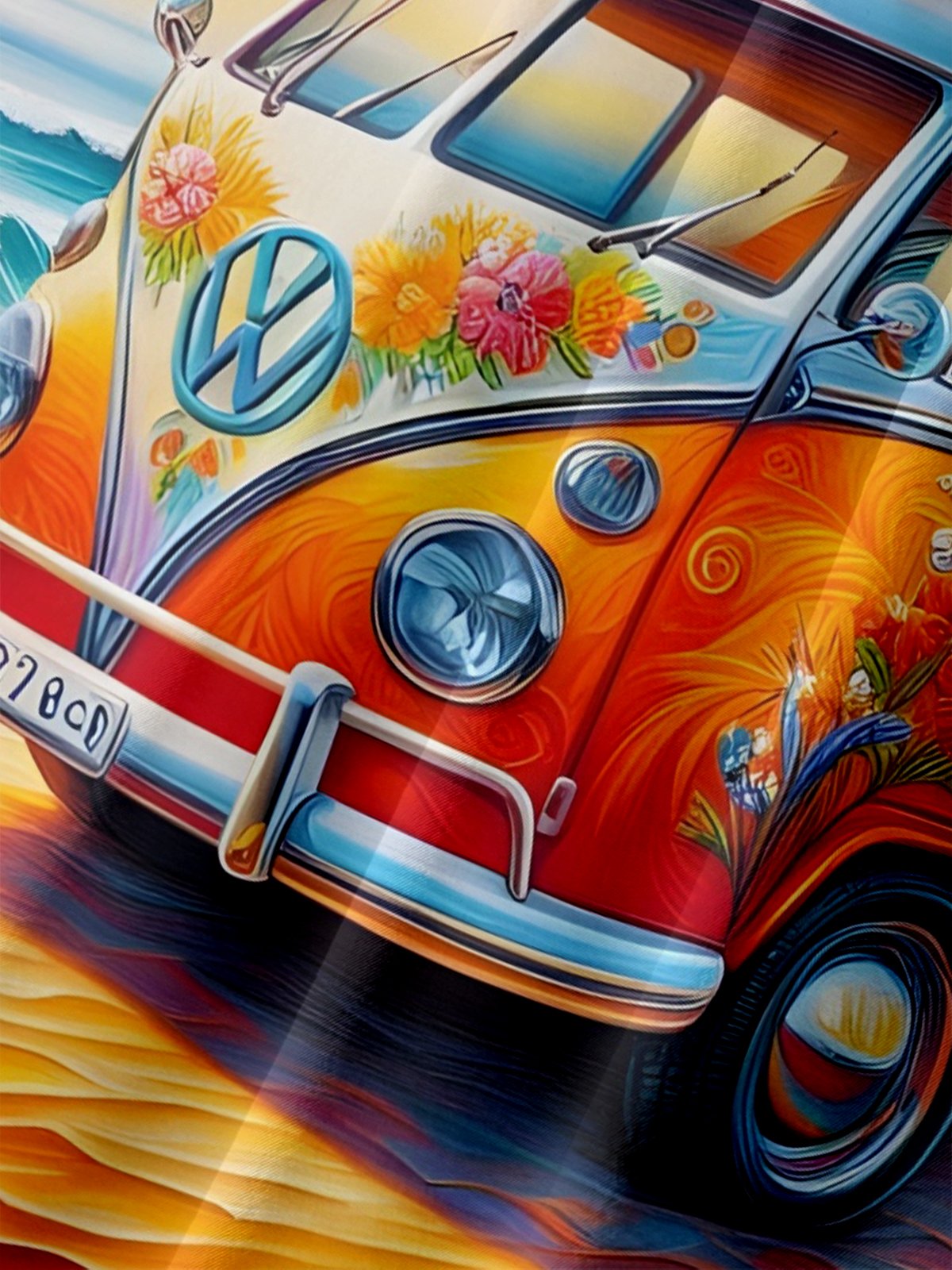 Moisture Wicking Gradient Beach Camping RV Coconut Tree Chest Pocket Holiday Shirt