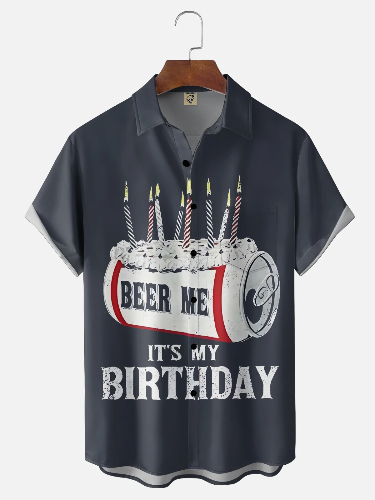 Moisture-wicking Beer Me Chest Pocket Casual Shirt