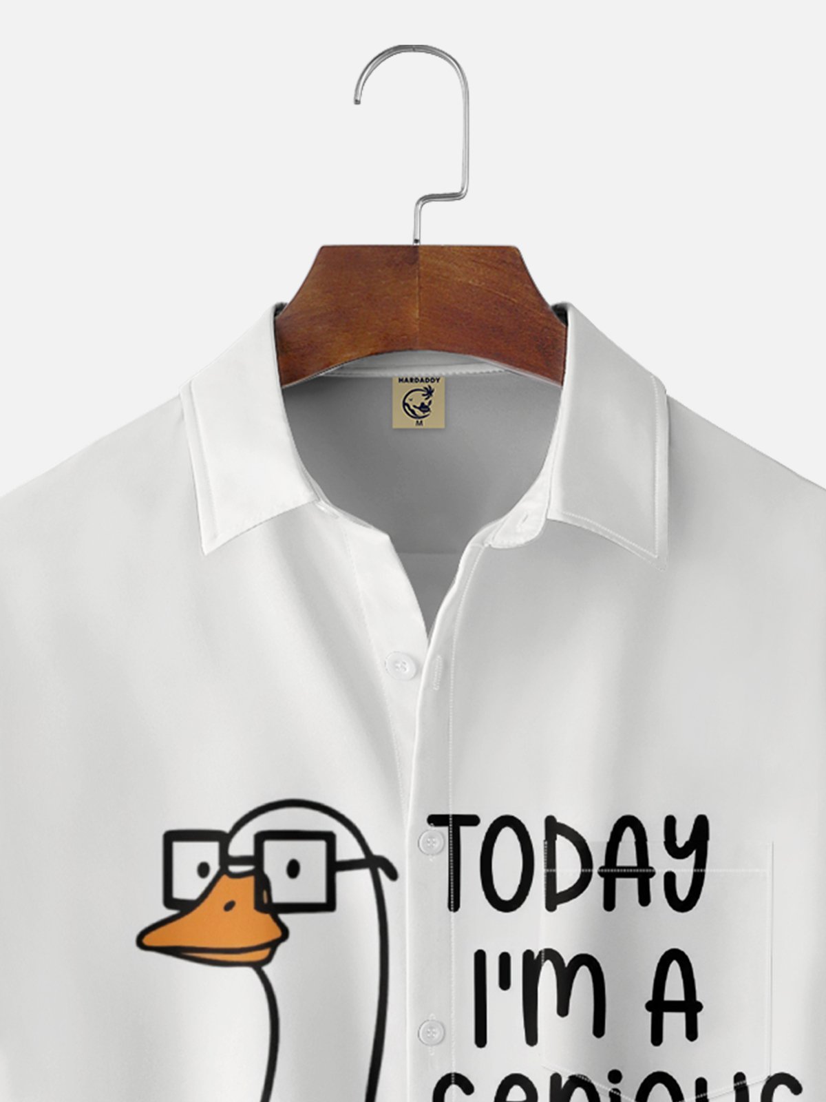 Moisture-wicking Go To Work Today Im A Serious Goose Chest Pocket Casual Shirt