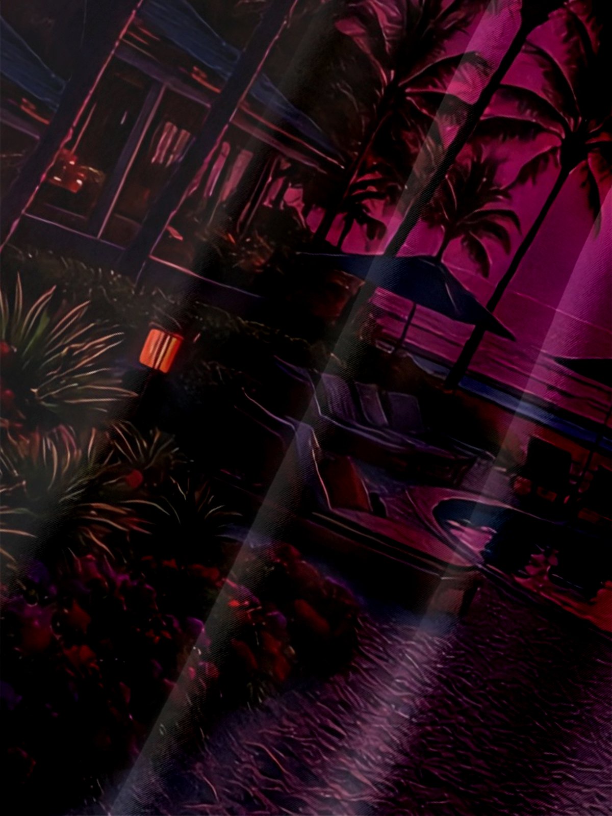 Moisture-wicking Dream Sunset Beach Chest Pocket Hawaiian Shirt