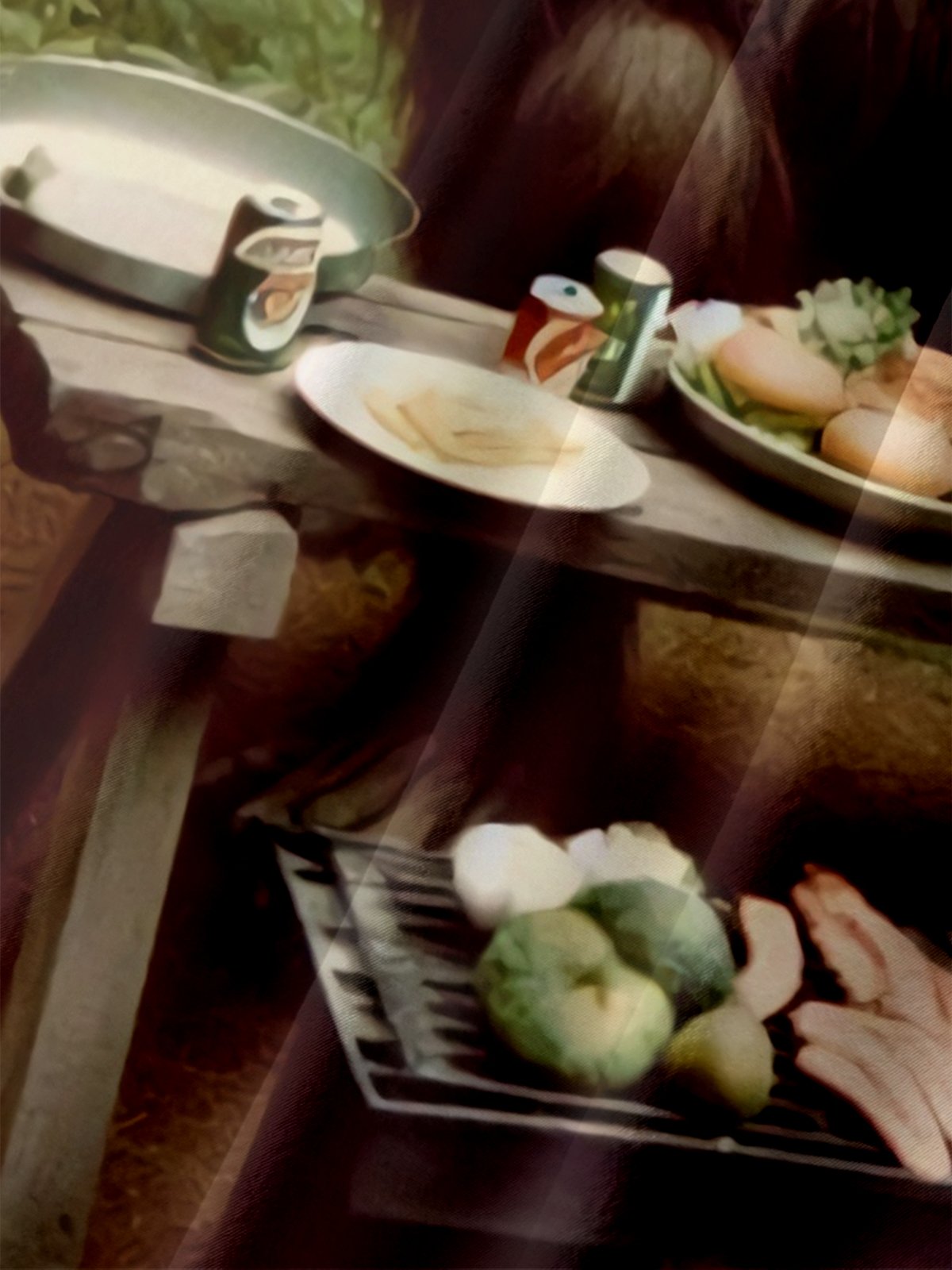 Moisture-wicking Bigfoot Forest BBQ Fun Chest Pocket Hawaiian Shirt