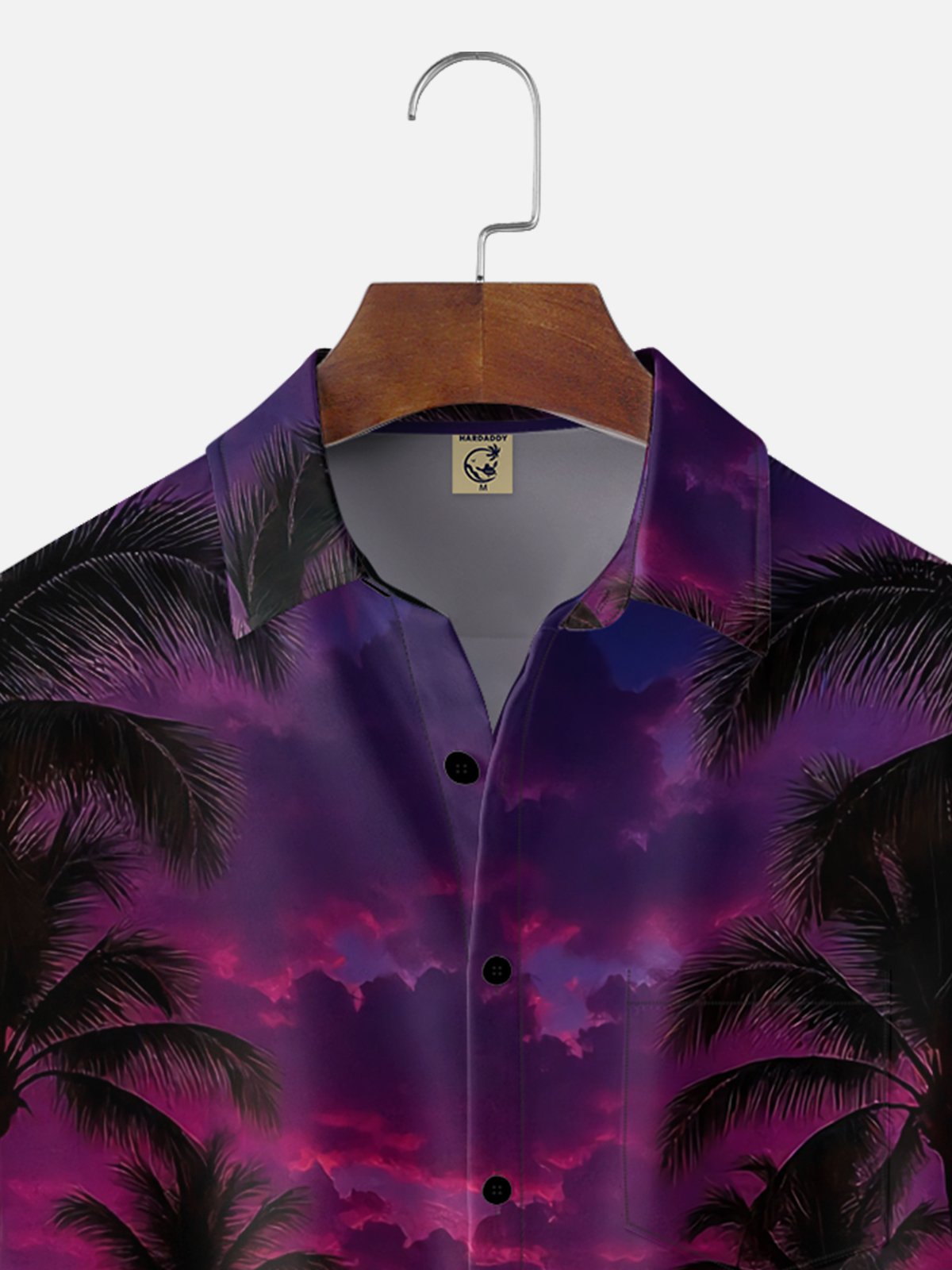 Moisture-wicking Dream Sunset Beach Chest Pocket Hawaiian Shirt