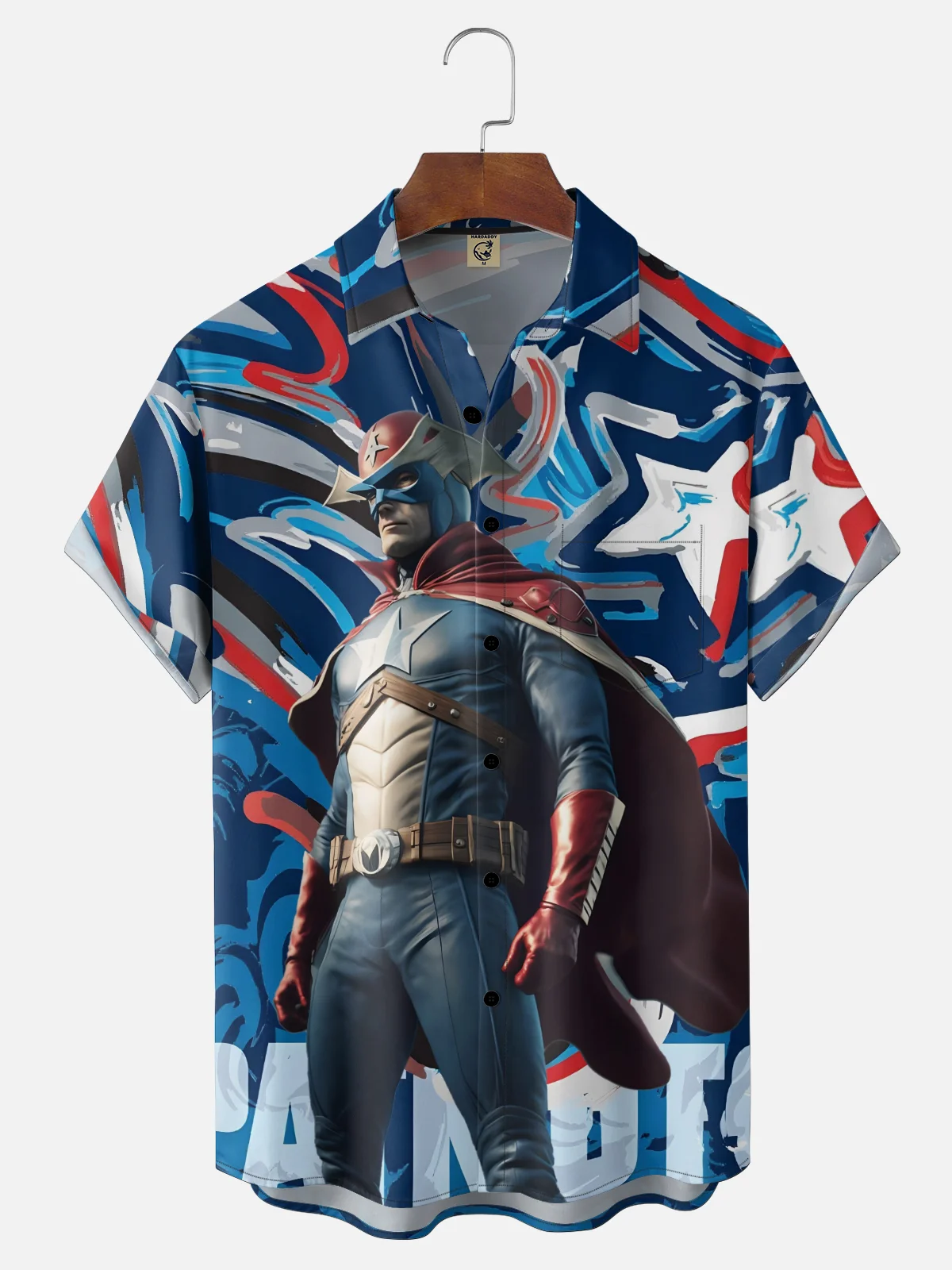 Moisture-wicking American Football New England Art Patriots Chest Pocket Casual Shirt