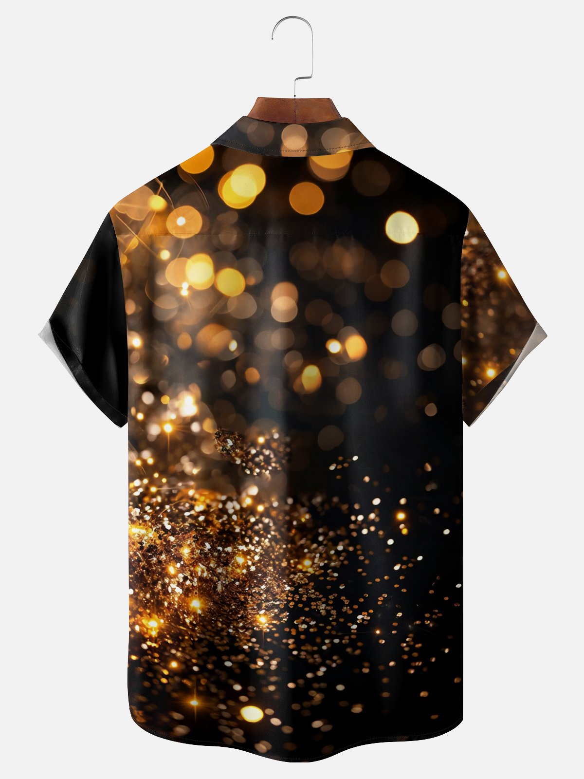 Moisture-wicking Happy New Year Gnome Glow Chest Pocket Hawaiian Shirt