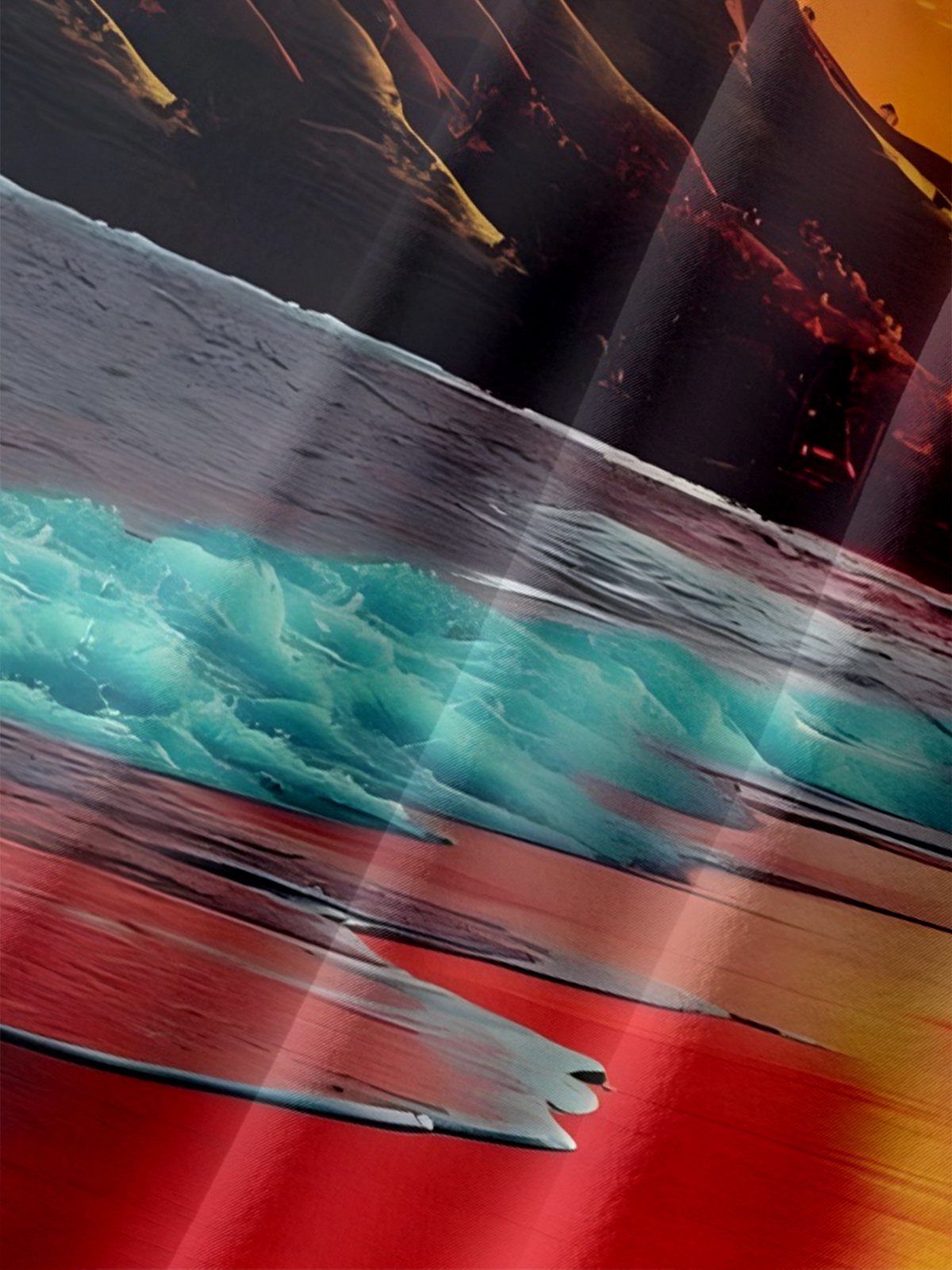 Moisture-wicking Dreamy Sunset Island Beach Chest Pocket Hawaiian Shirt