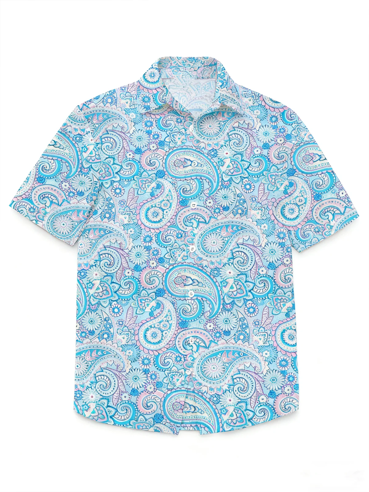 Moisture Wickin Cashew Flower Chest Pocket Holiday Hawaiian Shirt