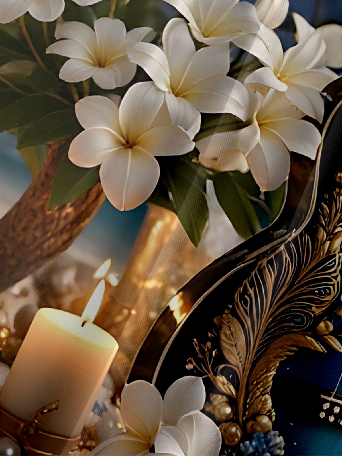 Moisture Wicking Gradient Guitar Floral Chest Pocket Holiday Shirt