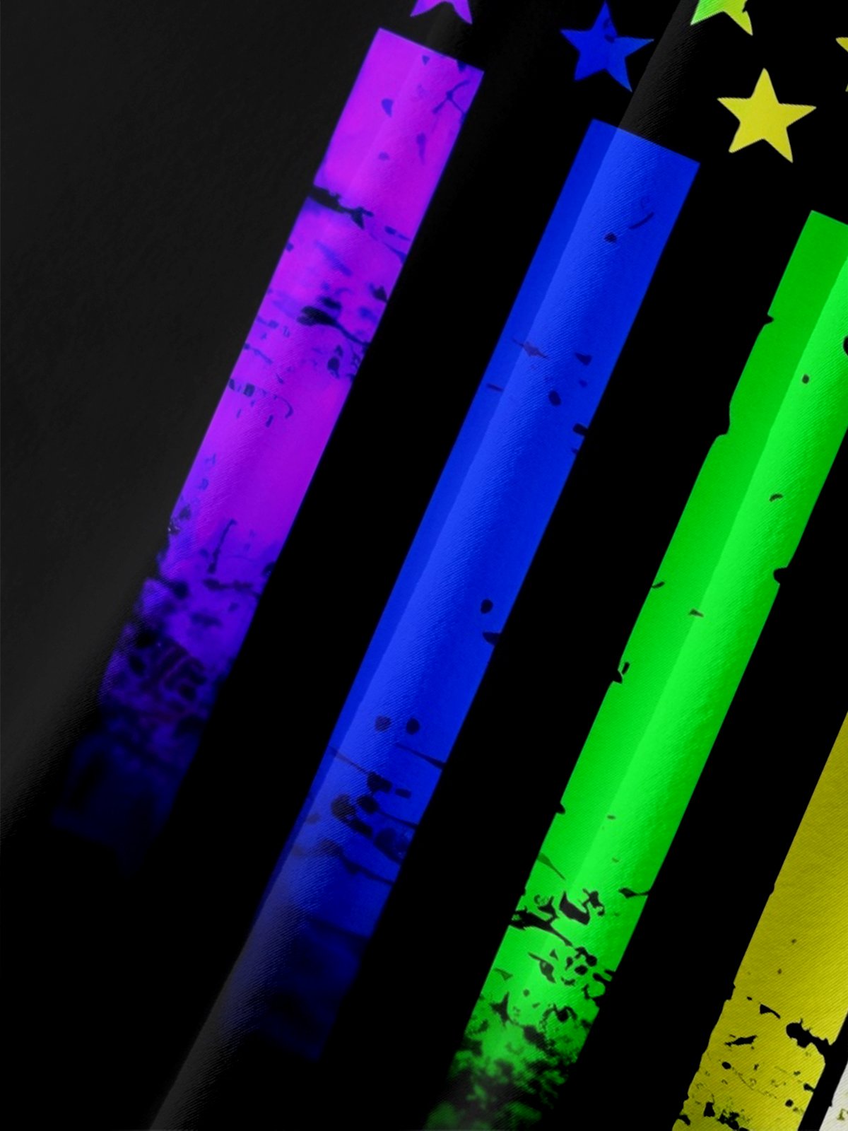 Moisture Wicking Valentine's Day Rainbow American Flag Chest Pocket Holiday Shirt