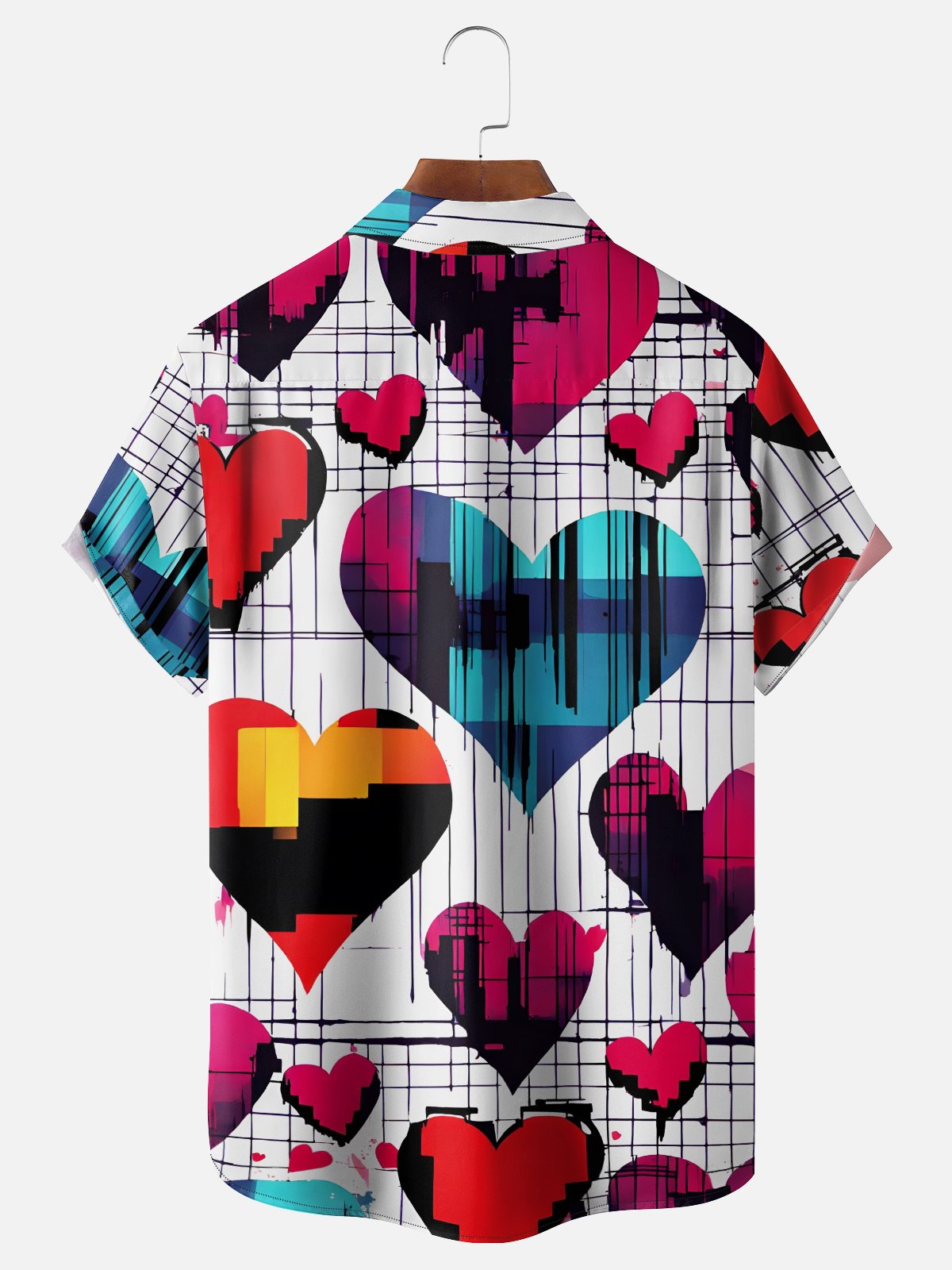 Moisture Wicking Valentine's Day Heart Chest Pocket Holiday Shirt