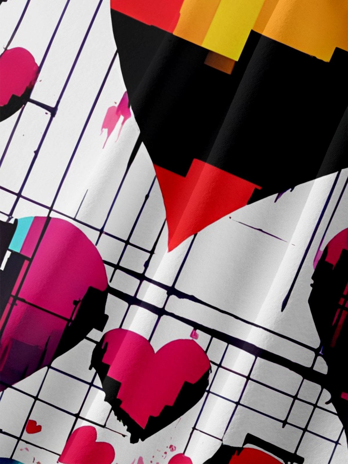 Moisture Wicking Valentine's Day Heart Chest Pocket Holiday Shirt