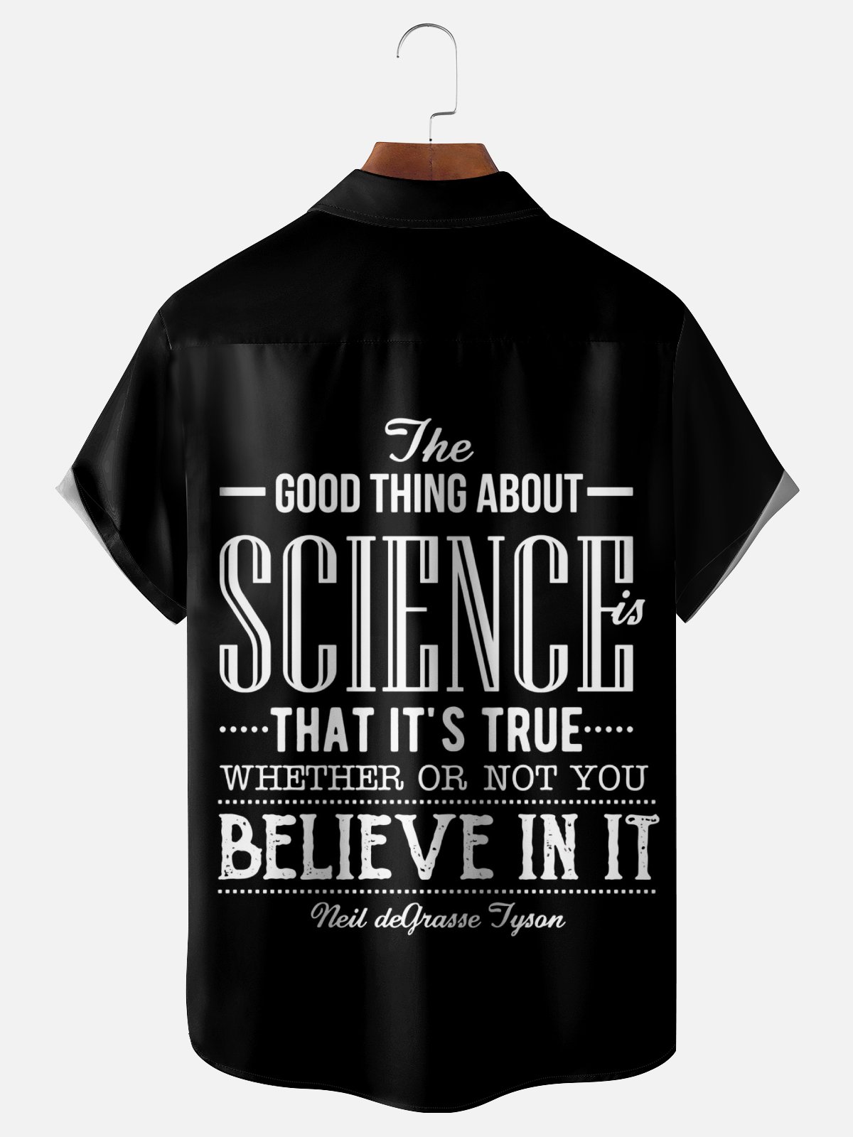 Science Tagline Moisture Wickin Fun Science Slogan Chest Pocket Holiday Hawaiian Shirt ...