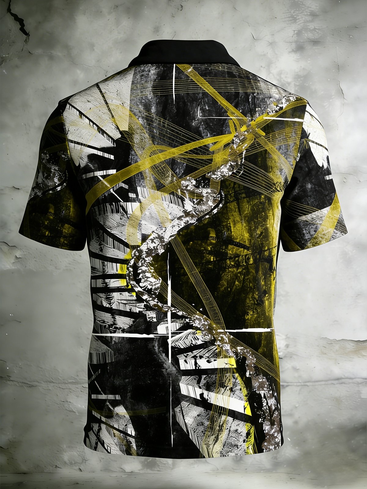 Moisture-Wicking 3D Abstract Gradient Geometric Short-Sleeve Holiday ...