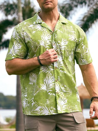 Hardaddy® Cotton Tropical Print Short Sleeve Resort Shirt