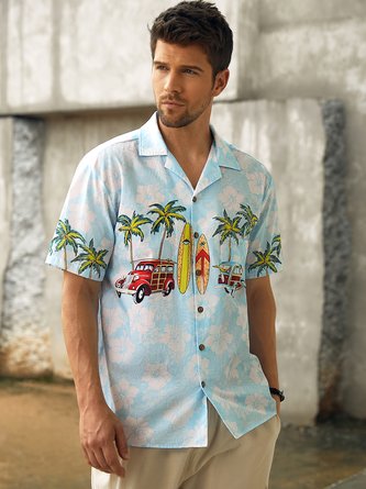Hardaddy® Cotton Vintage Cars Aloha Shirt
