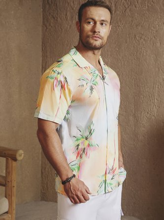 Hardaddy® Cotton Palm Tree Aloha Shirt