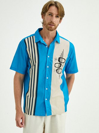 Hardaddy® Cotton Mid Century Pattern Bowling Shirt