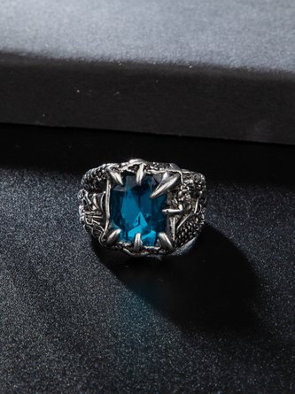 Men's Dragon Claw Gemstone Ring