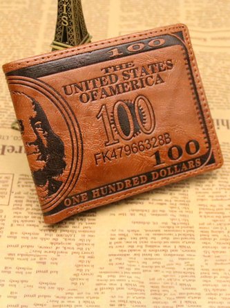 Men's Dollar Pattern Short Wallet