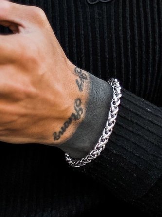 Men's Street Hip Hop Titanium Steel Keel Bracelet Charm
