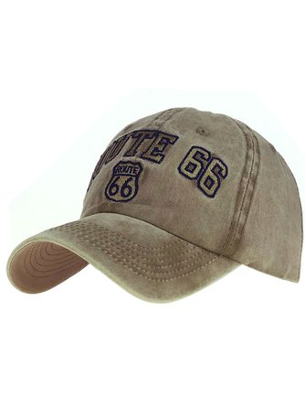 Men's and women's distressed 66 road baseball cap