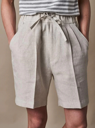 Cotton linen style American casual linen shorts