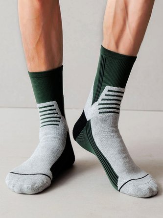 Casual Striped Pattern Socks Tall Socks High Stretch Comfort