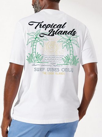 Ocean Coconut Tree Crewneck T-shirt