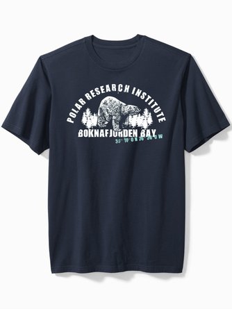 Animal Bear Crew Neck T-shirt