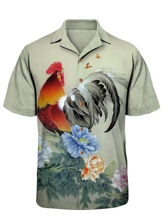 Hardaddy® Cotton Rooster Aloha Shirt
