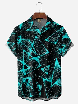 Regular Fit Short Sleeve Shirt - Slate Geometric